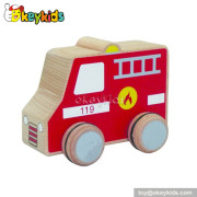 Top fashion kids wooden toy fire trucks for kids W04A109