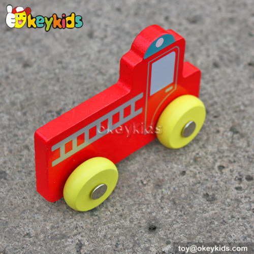 New design baby cartoon wooden mini toy cars W04A127