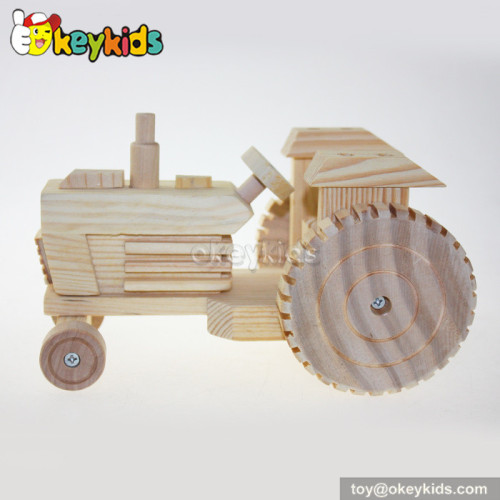 New design cartoon toy kids wooden car for sale W04A138