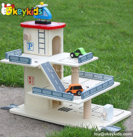 Top fashion kids wooden toy car garage for sale W04B023