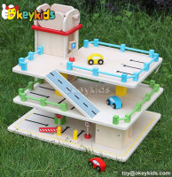 Top fashion kids wooden toy garage for sale W04B024
