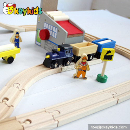 Top fashion wooden kids toy railway for sale W04C046