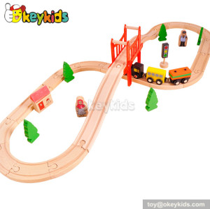 Top fashion children wooden train toy tracks W04C049