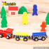 Top fashion 25 PCS kids wooden rail toy for sale W04C050