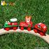 Best design 19 pieces wooden kids toy train sets W04C058