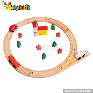 High quality kids wooden train toy tracks for sale W04C010