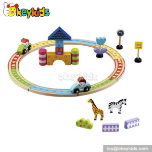 High quality kids wooden train orbit toy W04D003