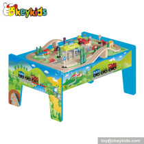 Wholesale fashion kids wooden train set table for sale W04D004