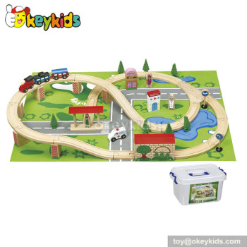 Wholesale high quality kids wooden the train toys W04D009