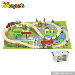 Wholesale high quality kids wooden the train toys W04D009