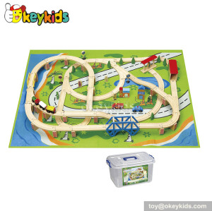 Hot sale wooden train sets for toddlers W04D010