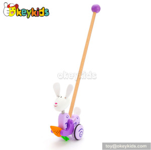 Cartoon rabbit wooden push toys for toddlers W05A012