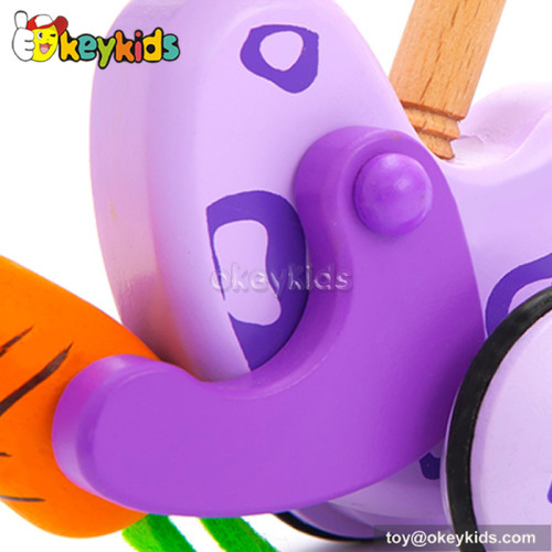 Cartoon rabbit wooden push toys for toddlers W05A012