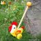 Cartoon chicken wooden push walkers for babies W05A011