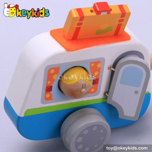 Preschool toddlers wooden push car toy for sale W05A015