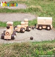 Cartoon animal car design wooden baby toys W05B086