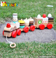 Cartoon cake design wooden train blocks for sale W05B089