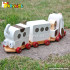 Cartoon train design wooden toys for kids W05B090
