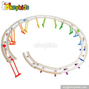 Creative children toy wooden roller coaster for sale W04E028