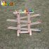 Creative children toy wooden ramp race track model with 4 balls W04E002
