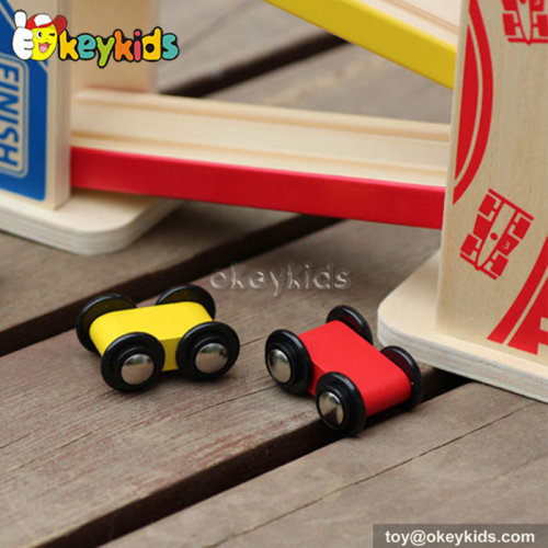 Educational wooden ramp racer toys for toddlers W04E036