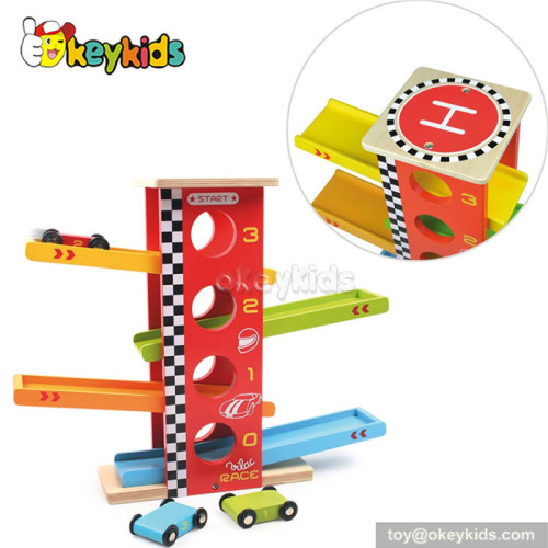 Top fashion children wooden car ramp toy W04C014