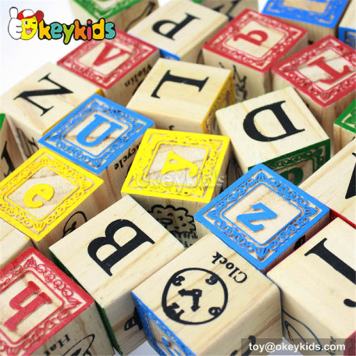 Classic educational wooden kids building blocks for sale W13A037