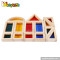Colorful rainbow blocks wooden building toys for kids W13A062