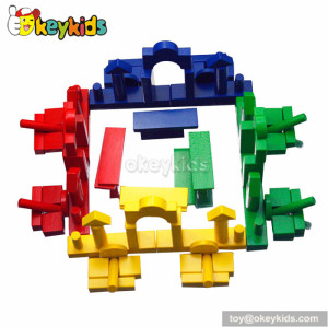 Lovely design educational toy wooden preschool blocks for toddlers W13A101