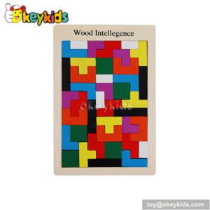 Best design educational children wooden tetris toy W13A099