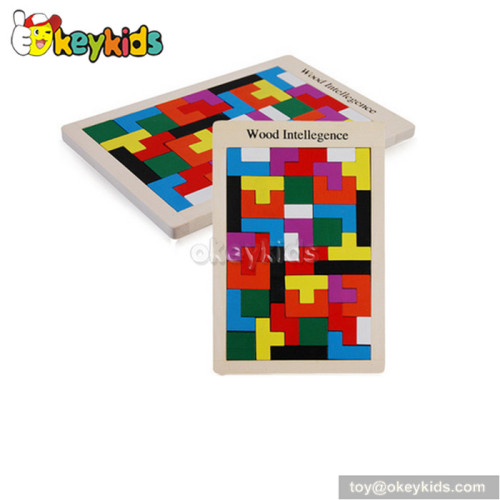 Best design educational children wooden tetris toy W13A099
