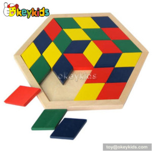 New fashion intelligent children toy wooden block by block game W13A048