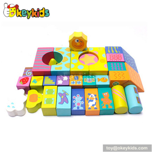 New fashion kids wooden building blocks construction toys W13A055