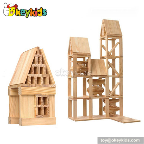New fashion baby preschool wooden building block games W13A058