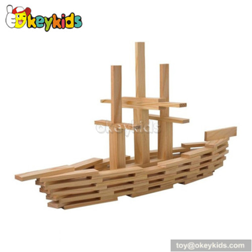 New fashion baby preschool wooden building block games W13A058