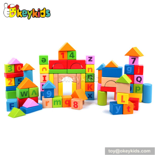 Best design preschool kids wooden block set for sale W13A070