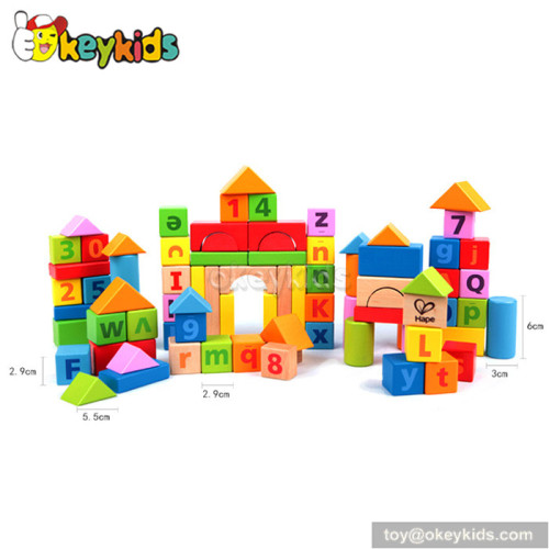 Best design preschool kids wooden block set for sale W13A070