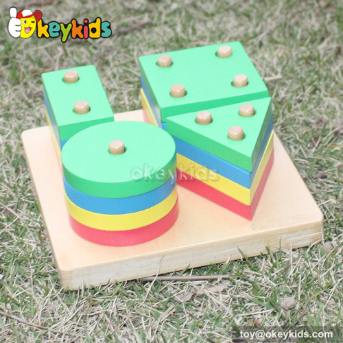 Educational geometric wooden shape sorter toy for kids W13D107