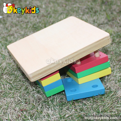 Educational geometric wooden shape sorter toy for kids W13D107