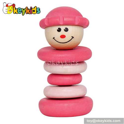 Best educational toy wooden baby stacking rings for sale W13D077B