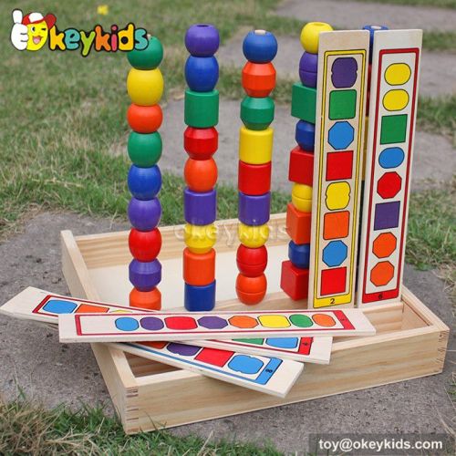 Top fashion educational wooden toddler stacking toys W13D074
