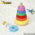 Top fashion rainbow stacking tower wooden educational baby toys W13D081