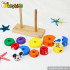 Top fashion cartoon wooden stacking toys for 1 year old W13D080