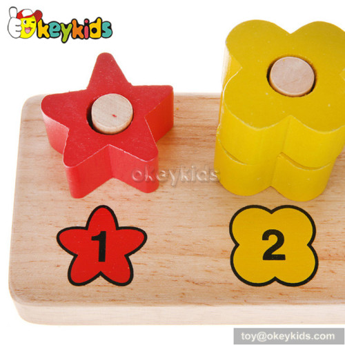 Best design baby stacking toy wooden shape sorter for sale W13D093