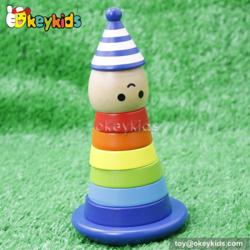 Best design funny wooden stacking baby toys for sale W13D111