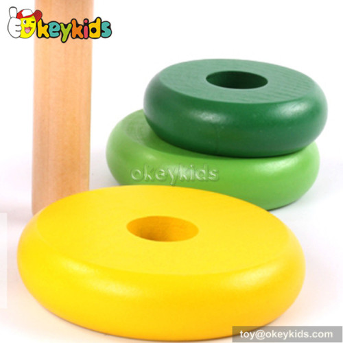 Best design funny wooden children's stacking rings for sale W13D094