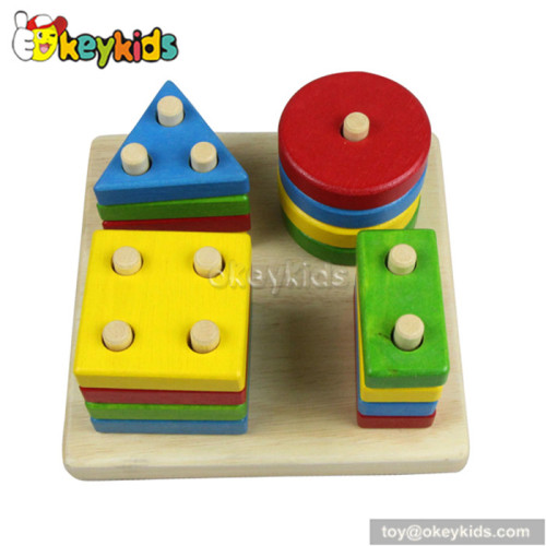 Best design funny toddlers wooden sorting and stacking toys for sale W13D053