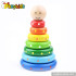 Best design funny clown wooden stackable baby toys for sale W13D116