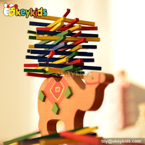 Most popular camel stick wooden toddler stacking blocks W13D085