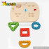 New fashion geometry wooden shape sorter toy for toddlers W13D090